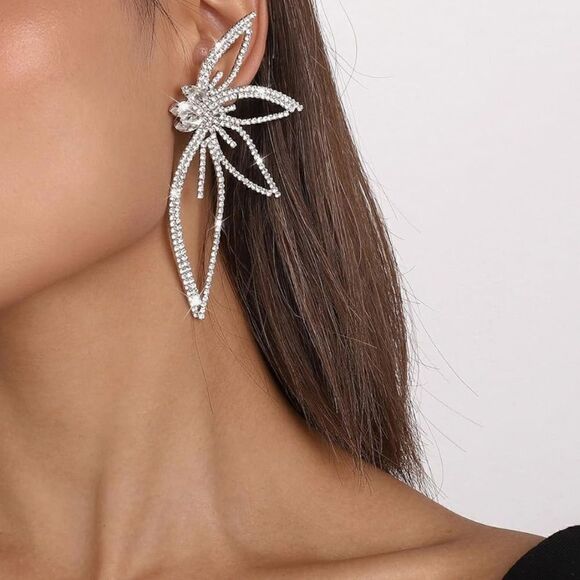 Flower statement earrings M255 - Picture 1 of 5